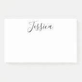 Dein Name | Elegantes Skript Post-it Klebezettel (Vorderseite)