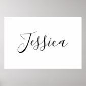 Dein Name | Elegantes Skript Poster (Vorne)