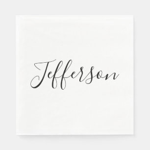 Dein Name   Elegantes Skript Serviette