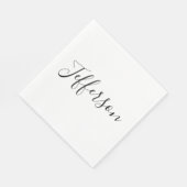 Dein Name | Elegantes Skript Serviette (Ecke)