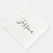Dein Name | Elegantes Skript Serviette (Ecke)