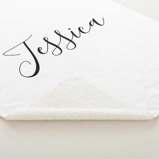 Dein Name | Elegantes Skript Sherpadecke (3/4)