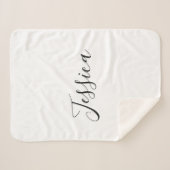 Dein Name | Elegantes Skript Sherpadecke (Vorderseite (Horizontal))