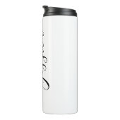 Dein Name | Elegantes Skript Thermosbecher (Nach rechts gedreht)