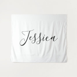 Dein Name | Elegantes Skript Wandteppich