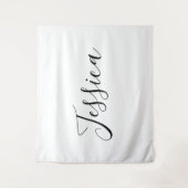 Dein Name | Elegantes Skript Wandteppich (Vorderseite)