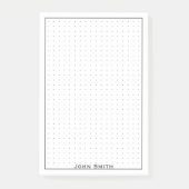 Dein Name | Graue Graustufen-Mindestkörpergröße fü Post-it Klebezettel (Vorderseite)