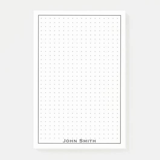 Dein Name | Graue Graustufen-Mindestkörpergröße fü Post-it Klebezettel (Vorderseite)