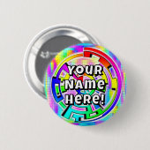 Dein Name hier! (du kannst die Wörter ändern) Button (Vorne & Hinten)