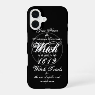 Dein Name in berüchtigten Hexenprozessen Schwarz iPhone 16 Hülle