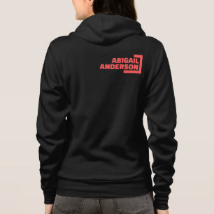 Dein Name in einer roten Klammer, Vorder- und Rück Hoodie