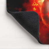 Dein Name Individuelle Flammende Baseball-Kunstwer Mousepad (Ecke)