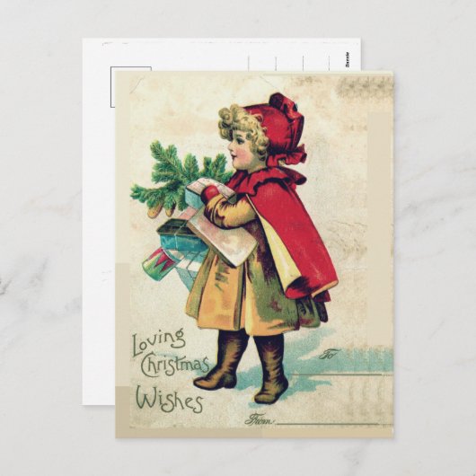 Dein Name liebt Weihnachten wünscht Red Riding Hoo (Vorne/Hinten)