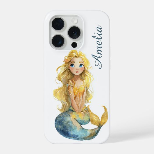 Dein Name Meerjungfrau iPhone Hülle (Rückseite)