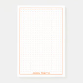 Dein Name | Minimale Bronze-Bronze für gepunktete Post-it Klebezettel (Vorderseite)