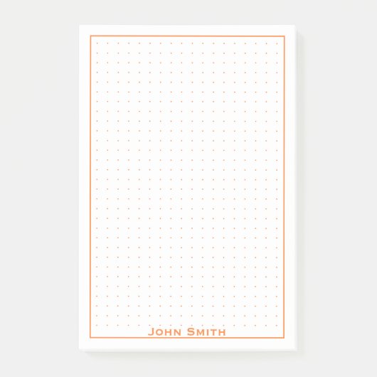 Dein Name | Minimale Bronze-Bronze für gepunktete  Post-it Klebezettel (Vorderseite)