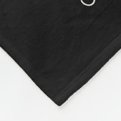 Dein Name | Moderne weiße Schrift schwarz Fleecedecke (Ecke)