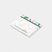 Dein Name | Niedlicher Wasserfarbenschlitten Post-it Klebezettel (angewinkelt)