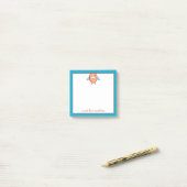 Dein Name | Niedliches farbiges Eule Post-it Klebezettel (Auf Schreibtisch)