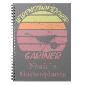 dein Name personalisierbares Design Gärtner Notizblock (Vorderseite)