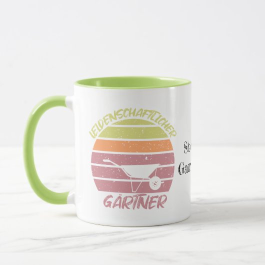 dein Name personalisierbares Design Gärtner Tasse (Links)