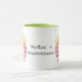 dein Name personalisierbares Design Gärtner Tasse (Zentrum)
