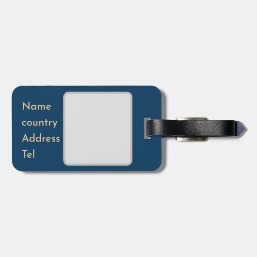 dein Name personalisiert  Gepäckanhänger (Rückseite horizontal)