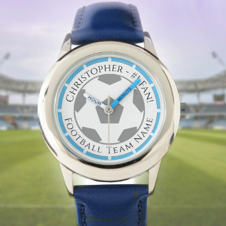 Dein Name plus Fußballmannschaftsname Uhr