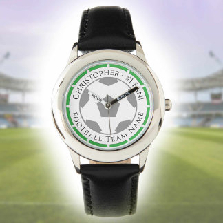 Dein Name plus Fußballmannschaftsname Uhr