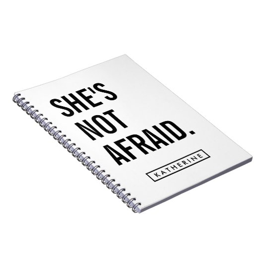 Dein Name | Sie hat keine Angst Notizblock (Rechte Seite)