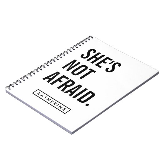 Dein Name | Sie hat keine Angst Notizblock (Linke Seite)