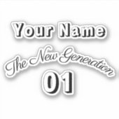 "Dein Name" - The New Generation 01 -  Aufkleber (Vorderseite)