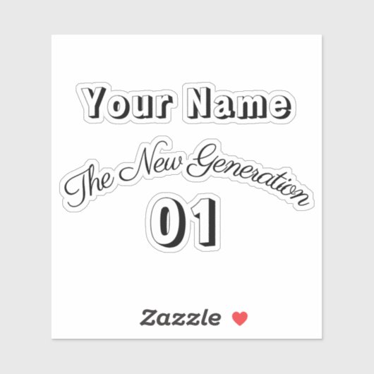 "Dein Name" - The New Generation 01 - Aufkleber (Blatt)