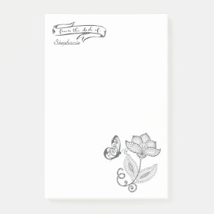 DEIN NAME   vom Schreibtisch der Schmetterlingsmüh Post-it Klebezettel