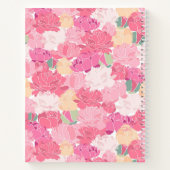 Dein Name | Wasserfarbenpeonys Notizbuch (Rückseite)