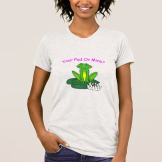 Dein Pad oder Meins? Frauen graues Kurzarm-Shirt T-Shirt