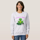 Dein Pad oder Meins? Frauen Hellgrau Sweatshirt (Vorne ganz)