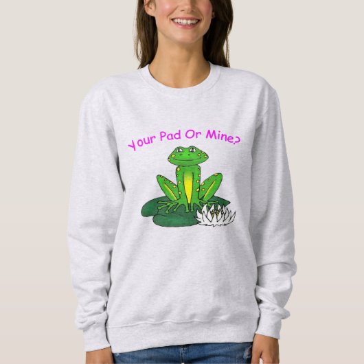 Dein Pad oder Meins? Frauen Hellgrau Sweatshirt (Vorderseite)