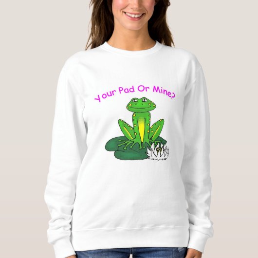 Dein Pad oder Meins - Frauen Langarmshirt weiß Sweatshirt (Vorderseite)