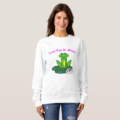 Dein Pad oder Meins - Frauen Langarmshirt weiß Sweatshirt (Vorne ganz)