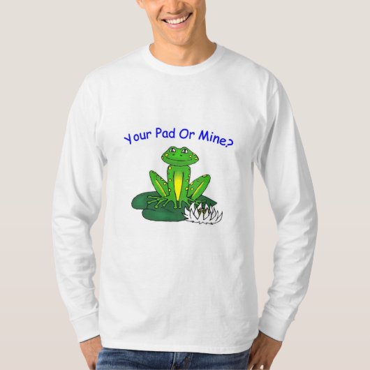 Dein Pad oder Meins - Herren Weiß Langarm T-Shirt (Vorderseite)