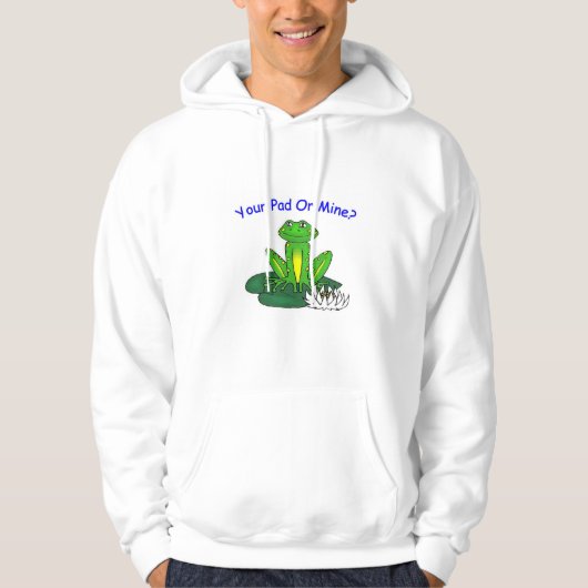 Dein Pad oder Meins - Männerweiß Hoodie (Vorderseite)