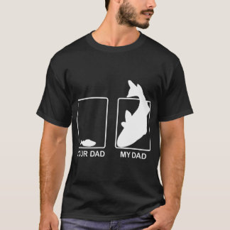Dein Papa Mein Papa Angeln Ich Liebe Angeln Winkel T-Shirt