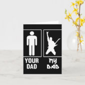 Dein Papa Mein Papa Gitarre Rocker Rock N Roll Ban Karte (Gelbe Blume)