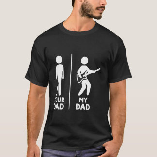 Dein Papa Mein Papa Gitarrist Künstler Bassgitarre T-Shirt