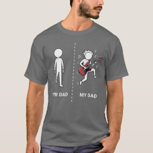 Dein Papa Mein Papa Lustiger Bass-Gitarrist Musike T-Shirt