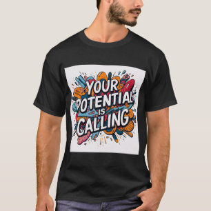 Dein Potenzial Ruft – Motivierende Farbige  T-Shirt