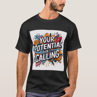 Dein Potenzial Ruft – Motivierende Farbige T-Shirt