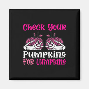 Dein Pumpkins Brustkrebs-Bewusstsein Halloween Wo Magnet