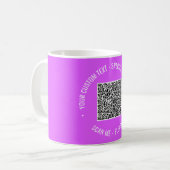 Dein QR-Code-Kaffeebecher mit individuellem Text u Kaffeetasse (Vorderseite Links)